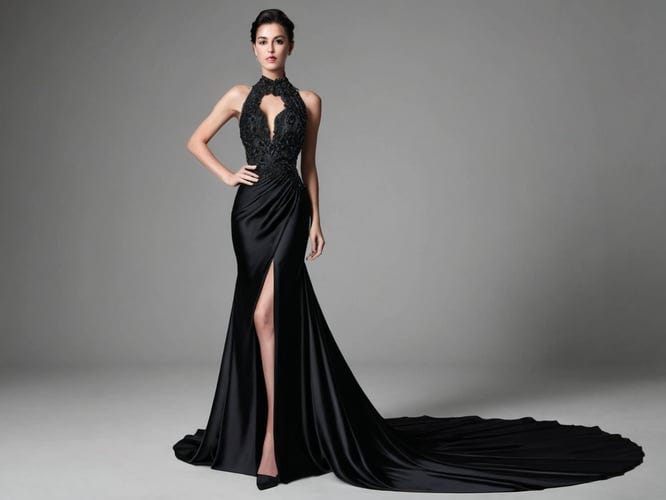 Satin Black Dresses Long | by Trinity Martinez | Apr, 2024 | Medium