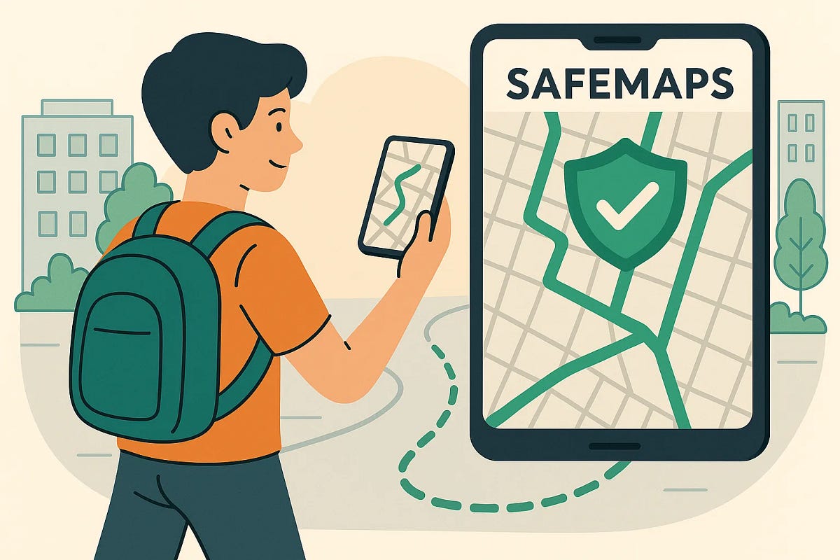 Preview image for safemaps: safety addon to regular maps — hope google maps steals this algorithm