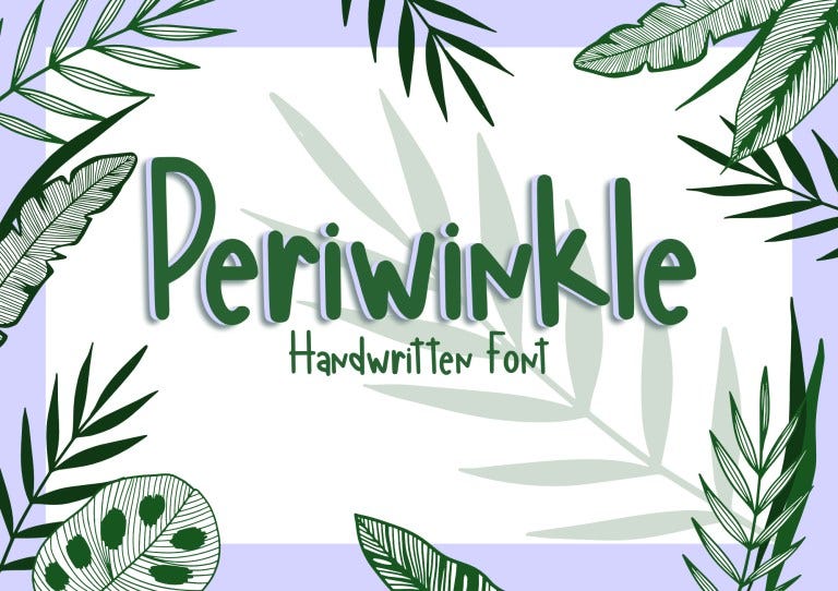 Periwinkle Font Free Download Kirinji Medium
