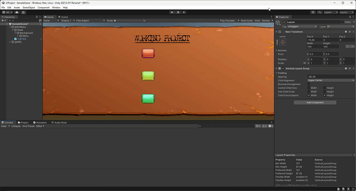 Horizontal, Vertical, and Grid Layout Groups In Unity | by Mario lopez ...