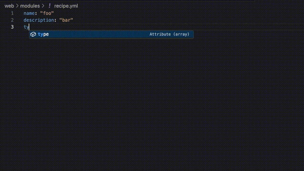 Drupal Recipes Autocomplete extension for VS Code | by Marcelo Vani ...