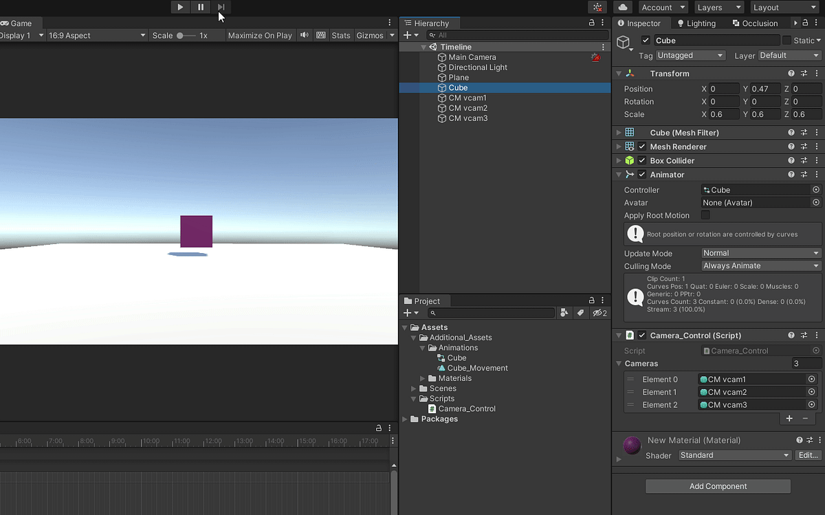 How to switch between cameras in Cinemachine by Russell Smith Medium