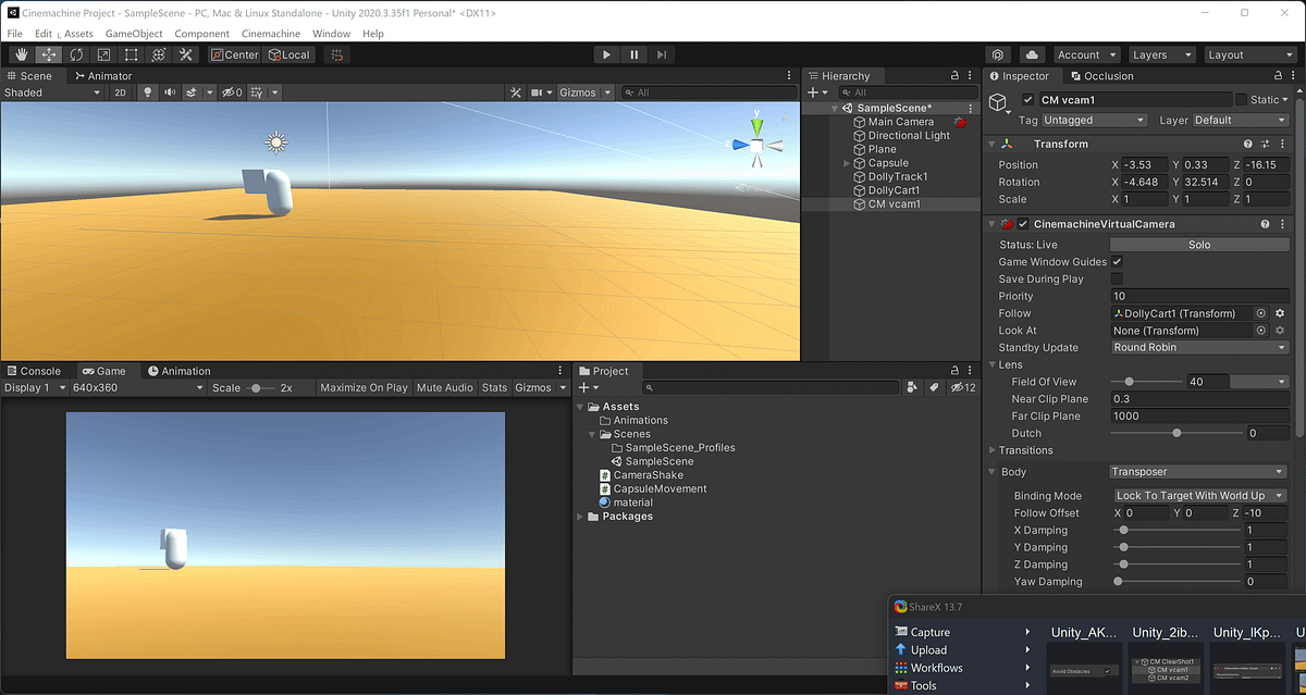How to Dolly/Track a Camera in Unity Chad Gutterman Medium