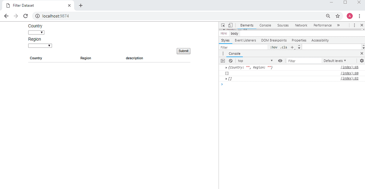 Create a full search engine via Flask, ElasticSearch, javascript, D3js