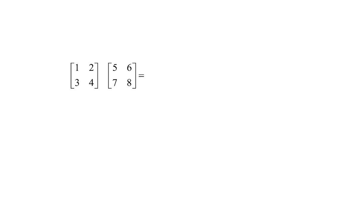 Matrix multiplication in Python. We often encounter data arranged into ...