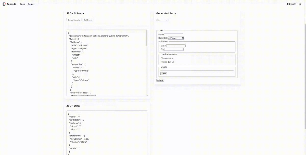 Forms4s: Rapid (Internal) UI Development