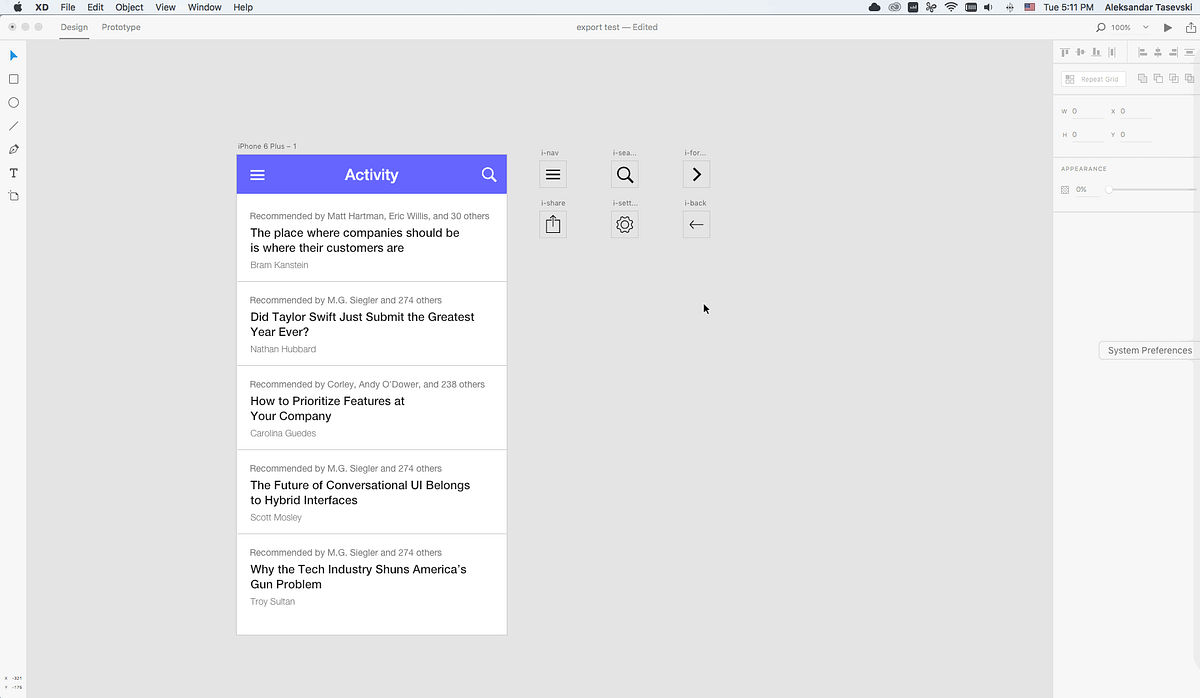 How to export assets from Adobe XD in two easy steps by Aleksandar