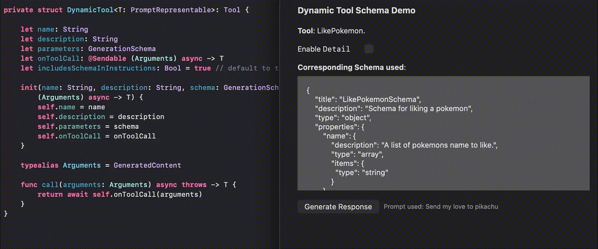 Swift Foundation Models: Dynamic Tools with Dynamic Argument Structure ...