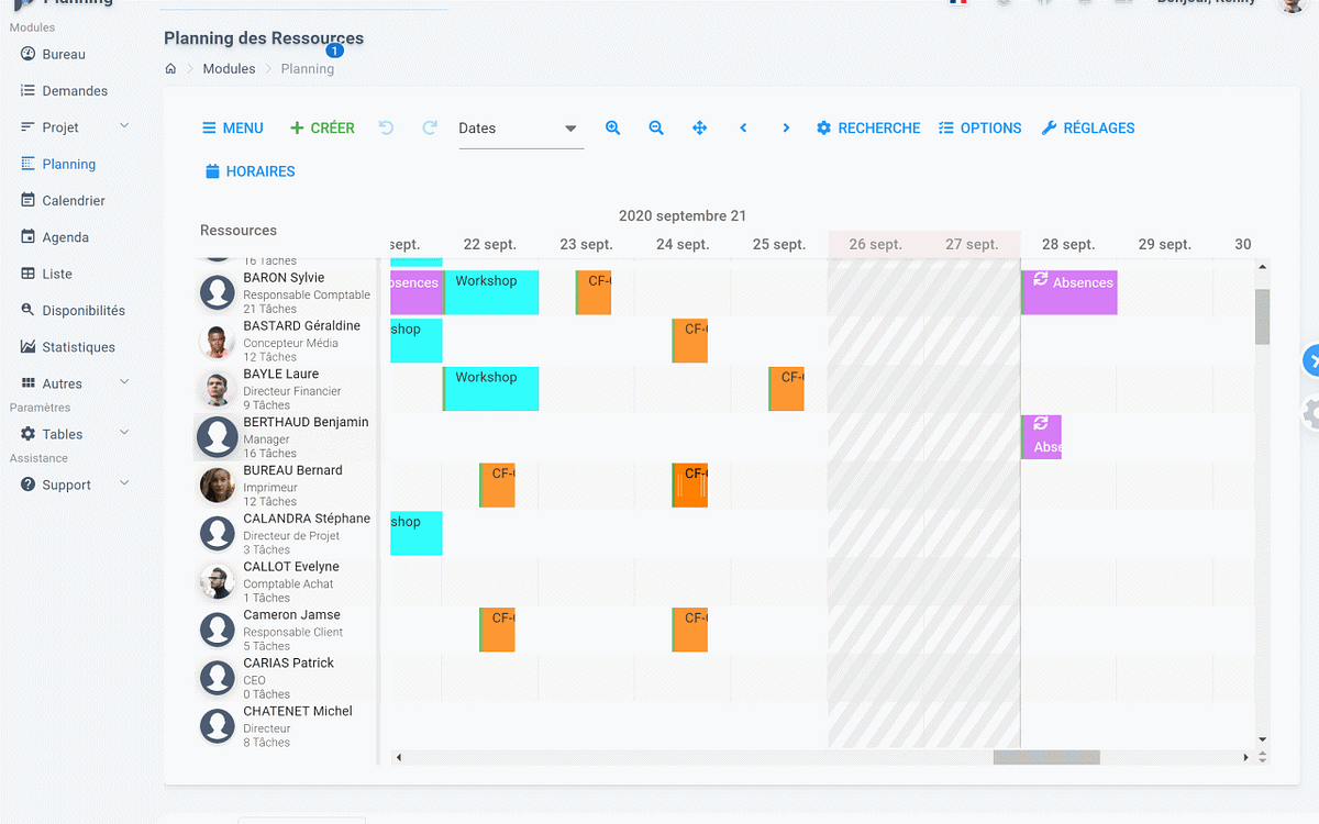 Effectuer un copier/coller multiple. by Planning Tutoriels 