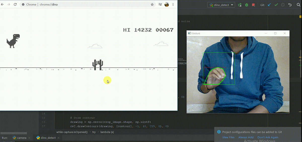 Playing Chrome's Dinosaur Game using OpenCV, by Harshil Patel