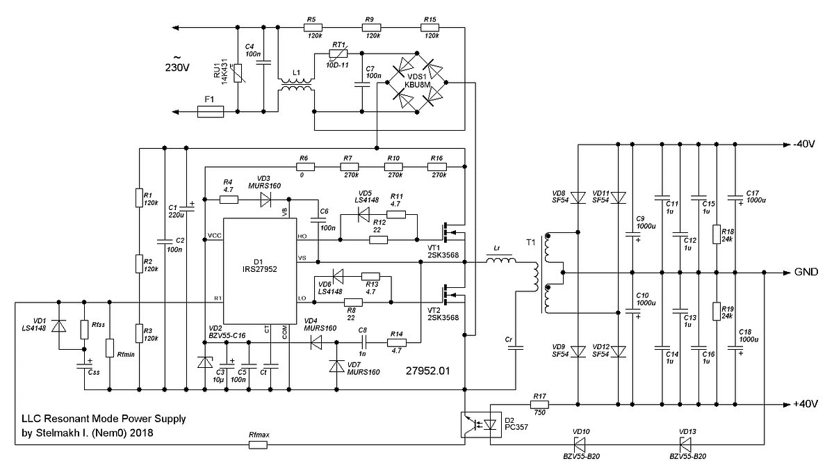 SMPS LLC Resonant Dengan Controller IRS27952 | by Henry Volt | Medium