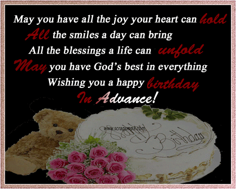 advance birthday wishes for friends