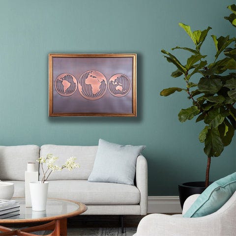 View of Revolutionize Your Living Space: Premium Copper Wall Art for Chic Home ...