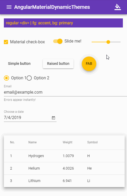 Angular Material Dynamic Themes / Compatible with Angular 7 & 8 | by S ...