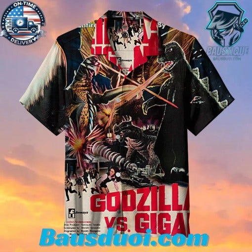 Release Of Godzilla Vs Gigan Hawaiian Shirt 