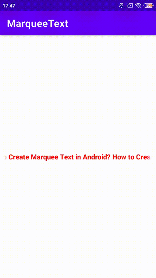 Marquee text in android vaibhavi medium