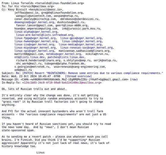 Analysing the Controversy: Linus Torvalds’ Actions and the Response ...