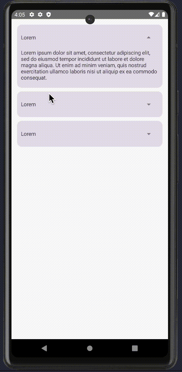 Android Jetpack Compose Expandable Card with Animation by Bahadireray