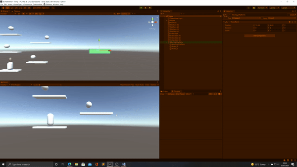 Moving platforms in Unity. Objective: Move a platform between two… | by ...