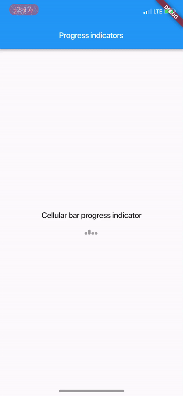 Flutter Animated iOS cellular bar progress indicator A naive try