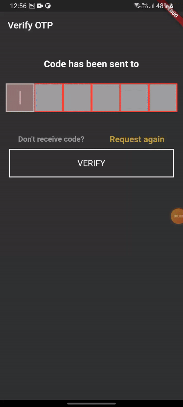 Timer in flutter CodeX