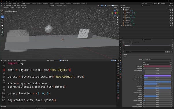 Blender 3D programming. Creating a new object using bpy in… | by Brecht ...