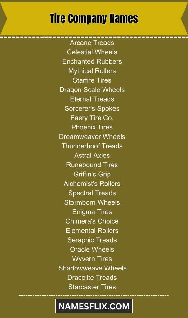 Tire Company Names to Drive Your Business Forward by Eliana Quinn