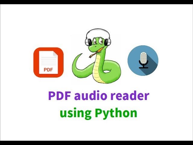 PDF Audio Reader Application in Python | by Jai Kishan | Medium