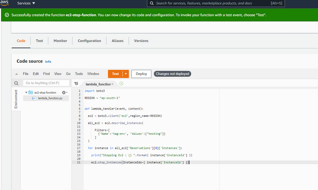 EC2 Cost Optimization Using AWS Lambda Function | by Sebin Xavi | Medium
