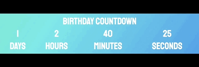 How to Build a Birthday Countdown Website with JavaScript | by John ...
