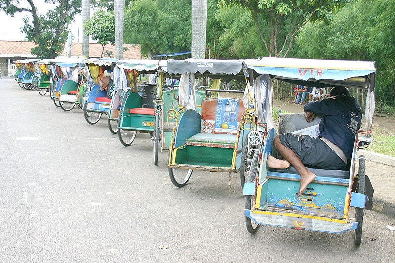 Indonesia Sketches: Good Karma and the Becak Driver | by F.E. Beyer ...