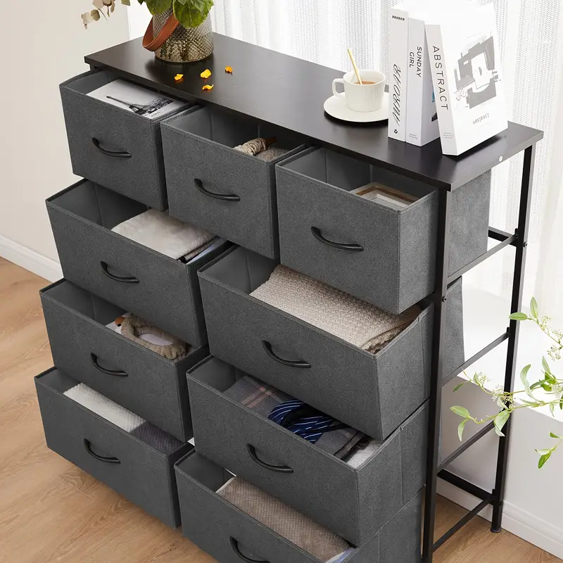 Make Your Bedroom Cozy and Organized with a 9-Drawer Fabric Dresser ...