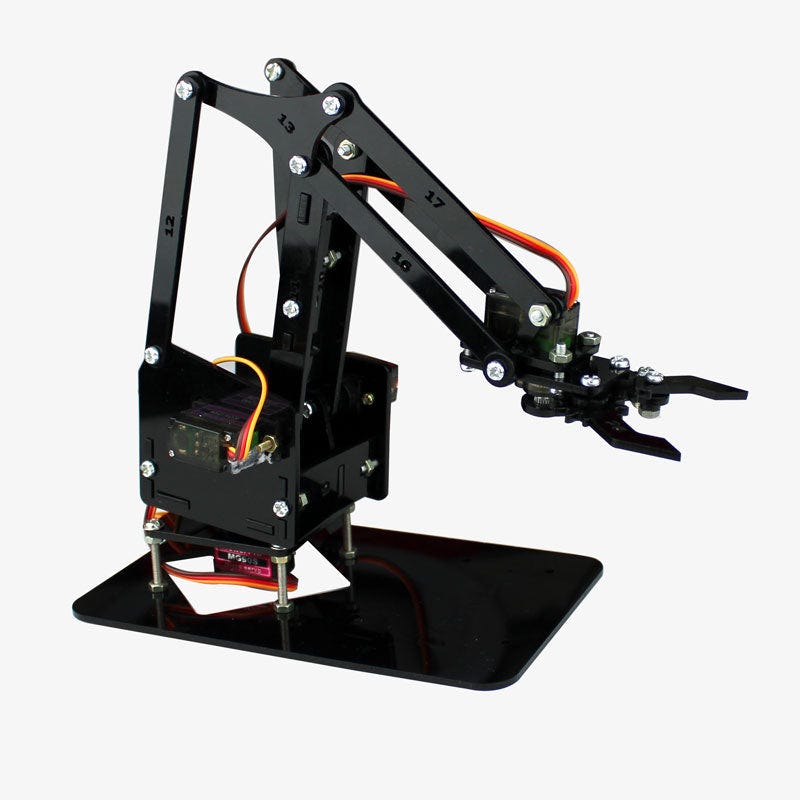 2 Types Of DIY Robotic Arm Kit. Acrylic DIY Kit 4 DOF Acrylic Robotic ...