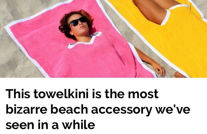 ‘Towelkini’ Adds a New Twist to Beachwear, Both a Towel and a Bathing