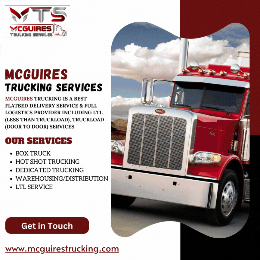 Flatbed Truck Delivery Service — McGuires Trucking Services McGuire Trucking Services Medium