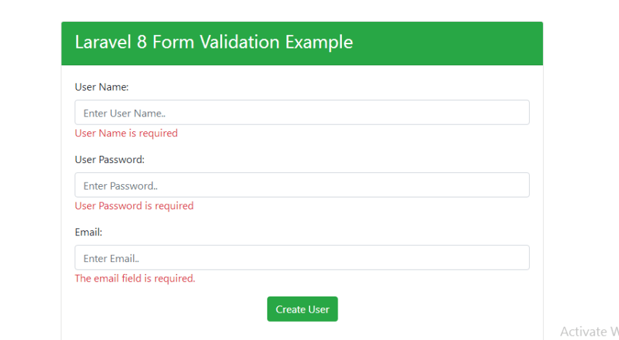 Laravel 8.0 Form Validation Example | by Jewel Chowdhury | Web Resource ...