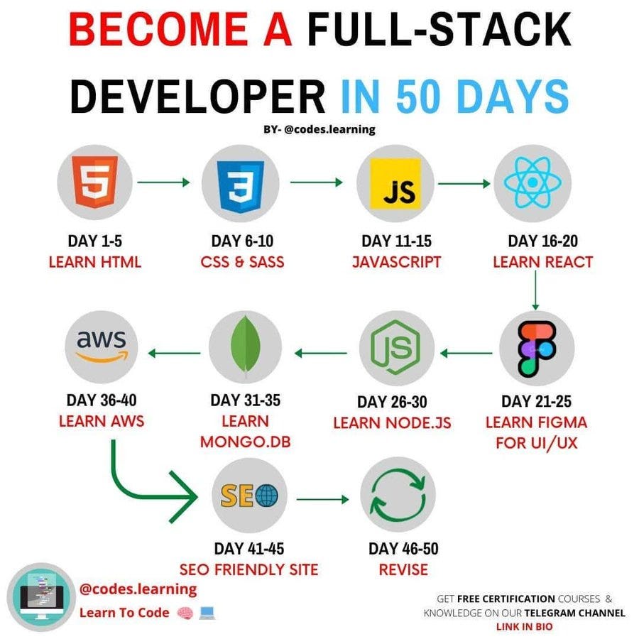 The 50-Day Path to Full Stack Web Development: A Guided Journey from ...