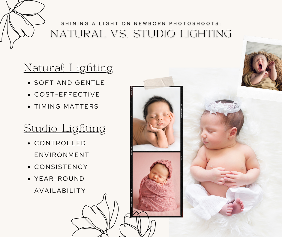 Shining a Light on Newborn Photoshoots Natural vs. Studio Lighting