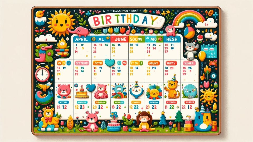 Creating a Fun and Educational Birthday Chart for Kids | by Priya ...