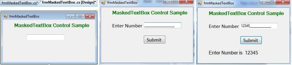 MaskedTextBox Control in C#.Net. There is a MaskedTextBox control that ...