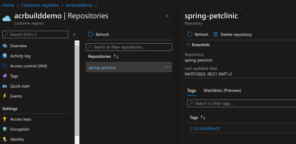 Using Azure Container Registry to build Docker images for Java projects ...