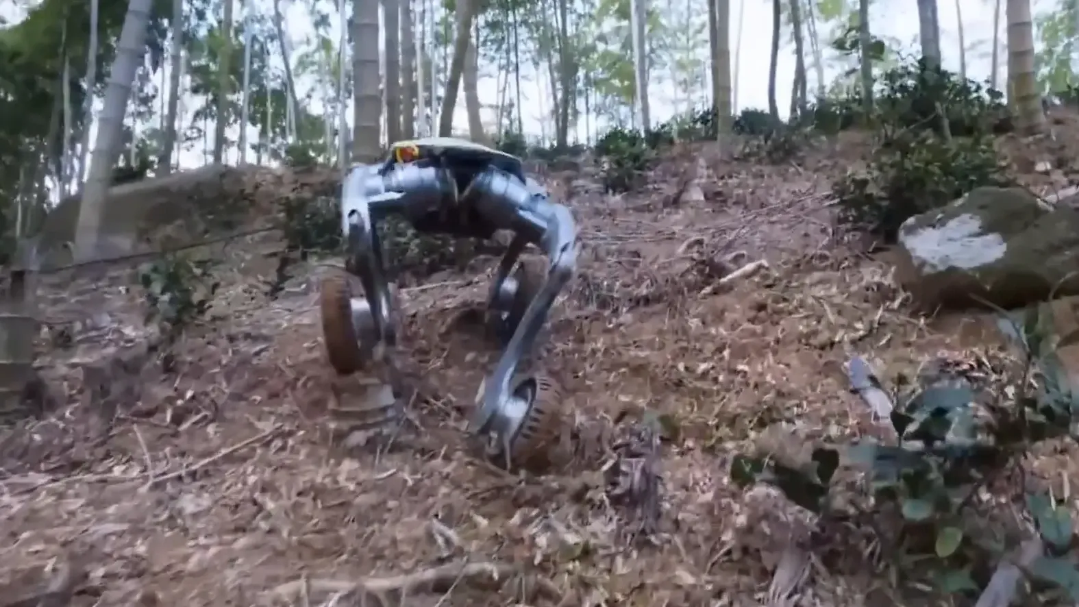 DEEPRobotics Lynx AI robot on rugged terrain