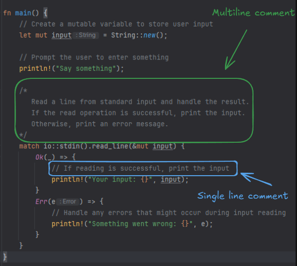 Rust Comment