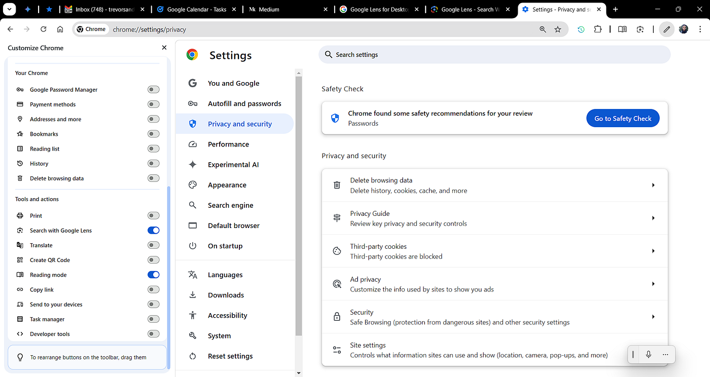 Image of Google Lens search panel open in Chrome on laptop.