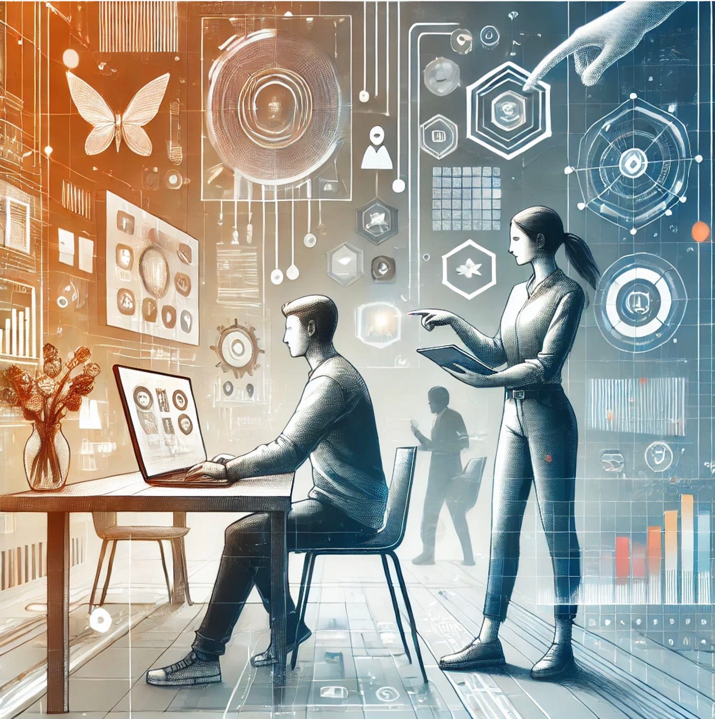 “Emotional intelligence EQ futuristic abstract illustration showing empathy and leadership — Skills You Need Before 2030.