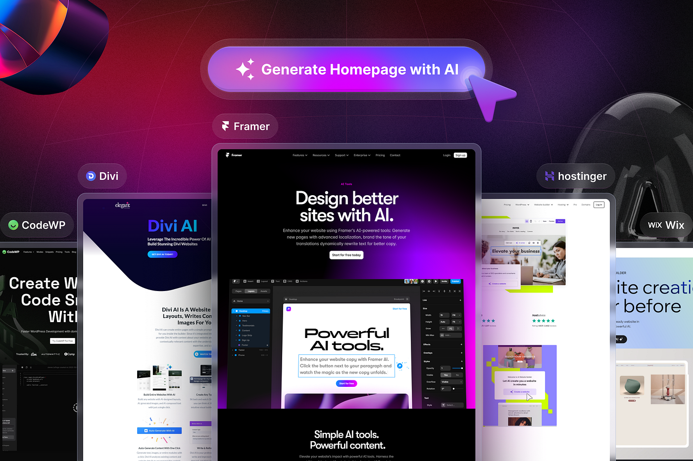 Image Best AI Website Builder Tools