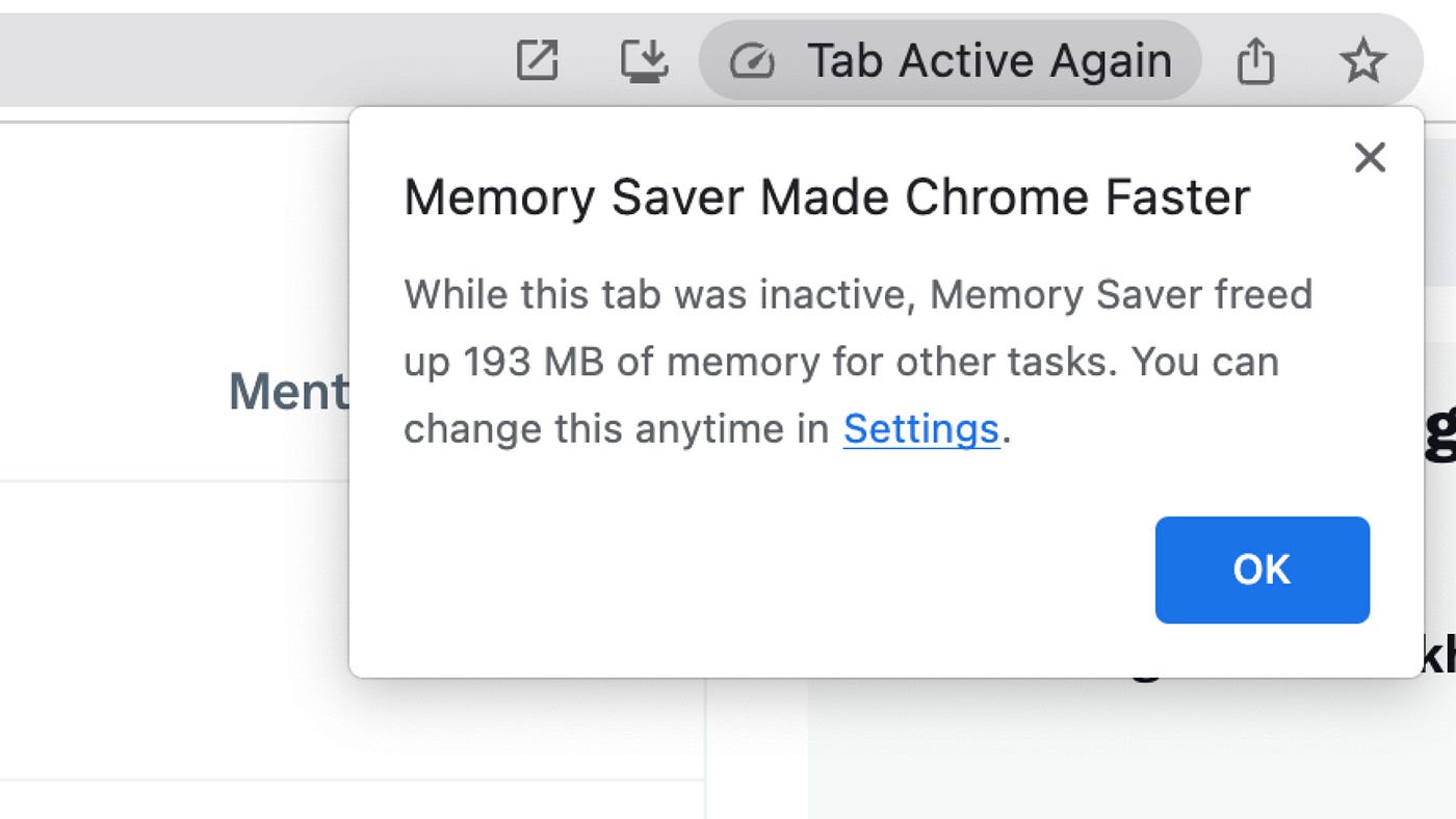 memory saver settings
