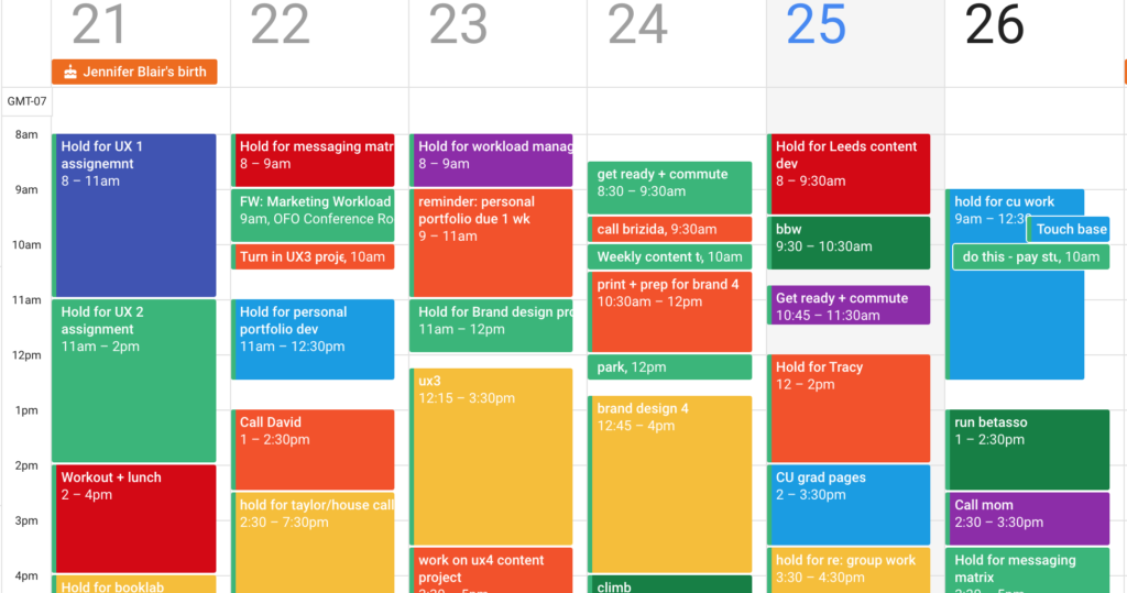 Color Code Your Calendar, Already | by Dan Silvestre