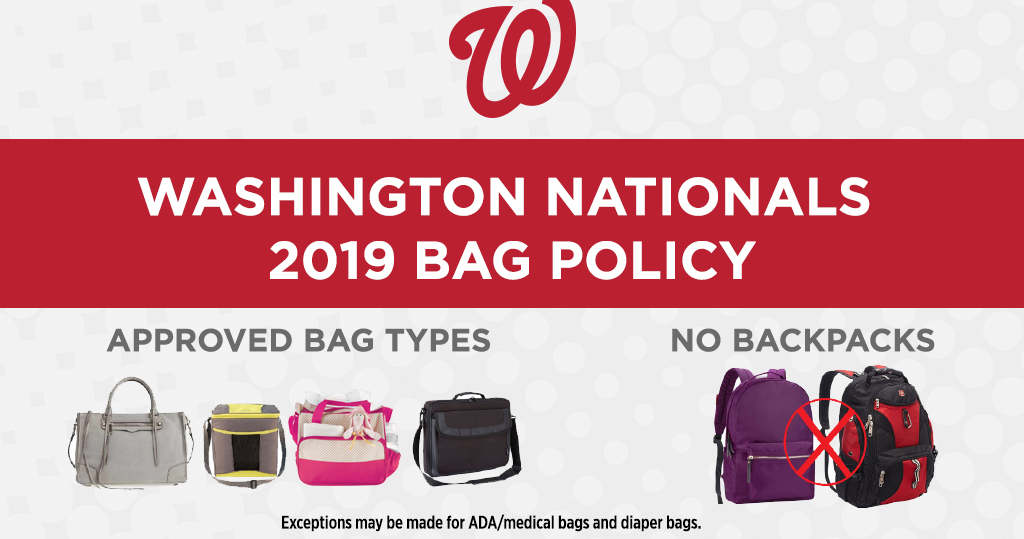 Washington Nationals Announce New Backpack Policy by Nationals
