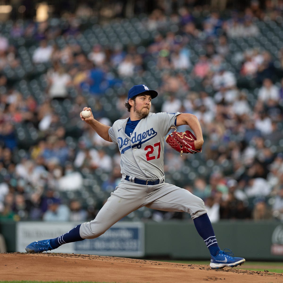 Los Angeles Dodgers' Trevor Bauer and David Price combine for as